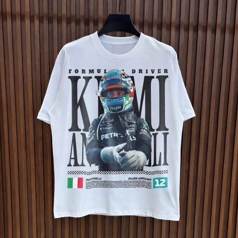 Andrea Kimi Antonelli Portrait T-Shirt Formula 1 Driver Shirt Best Present For Him