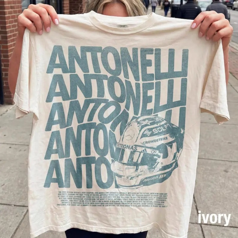 Andrea Kimi Antonelli T-Shirt F1 Racing Driver Clothes Andrea Kimi Antonelli Lover Gift For Friends
