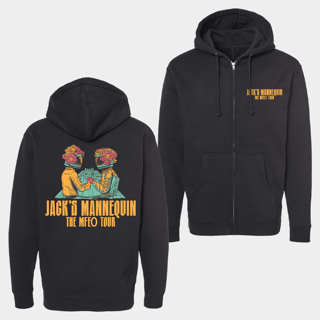 Andrew McMahon Merch Jack's Mannequin MFEO Tour Zip Hoodie Gifts For Music Fans