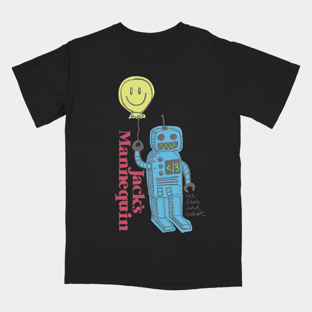 Andrew McMahon Merch Jack's Mannequin Sad Robot T-Shirt Presents For Music Lovers