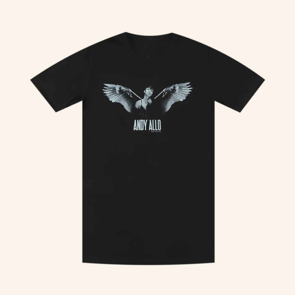 Andy Allo Merch Angel Black Shirt Christmas Gift Ideas For Music Fans Andy Allo Merch Angel Black Shirt Christmas Gift Ideas For Music Fans