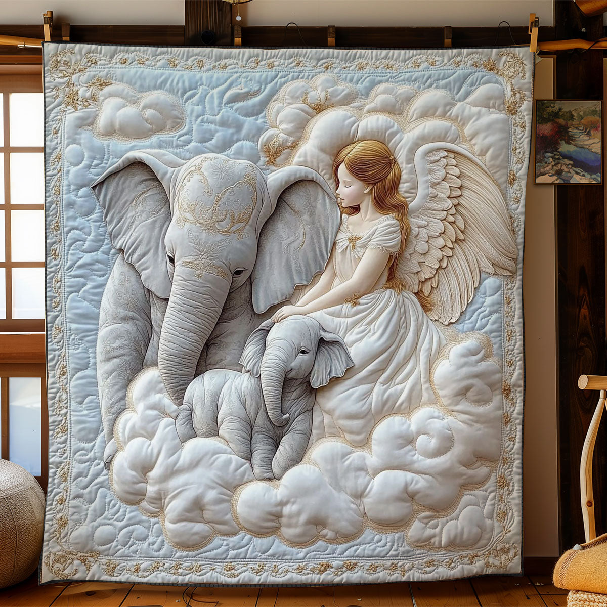 Anemone Snail Quilt Blanket Heaven Cloud Art Cozy Spiritual Gifts For Women