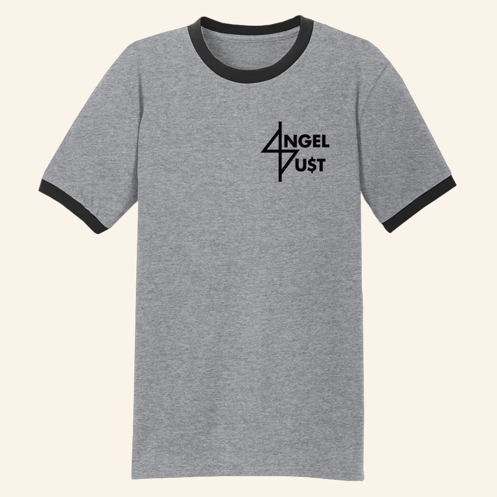 Angel Dust Merch Angel Dust TXT Logo Ringer T-Shirt Gifts For Brothers