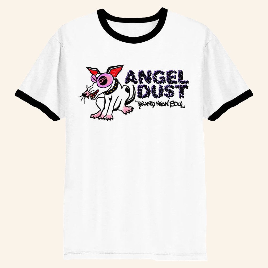 Angel Dust Merch Crazy Dog Ringer T-Shirt Brand New Soul Shirt Gifts For Friends