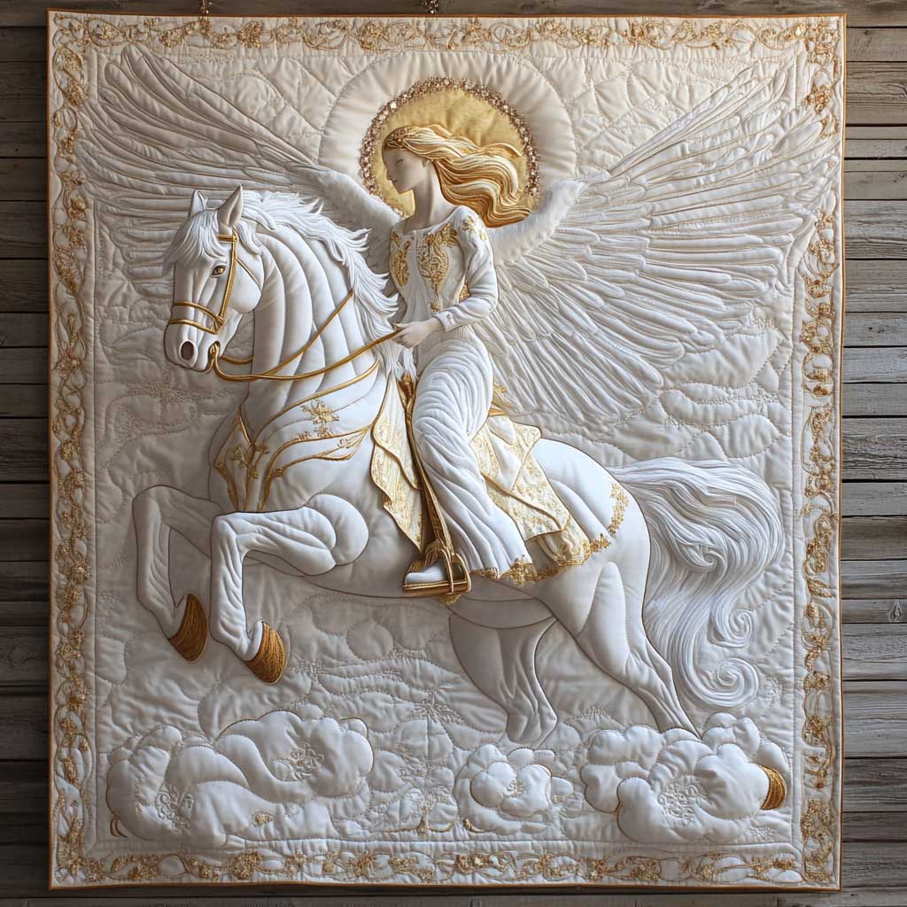 Angel Flapping Wings Quilt Blanket Spiritual Themed Gifts For Horse Lovers