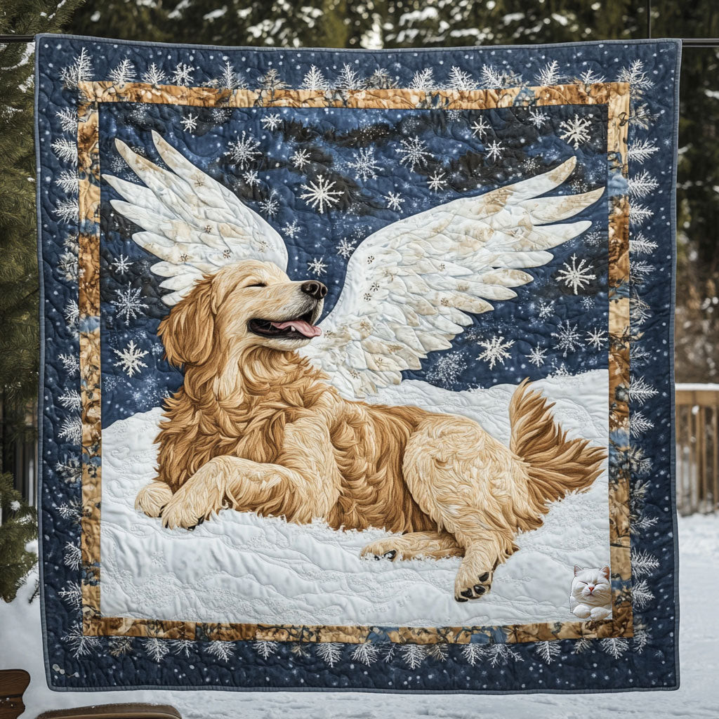 Angel Golden Retriever Holiday Christmas Quilt Blanket Christmas Present Ideas For Dog Owners