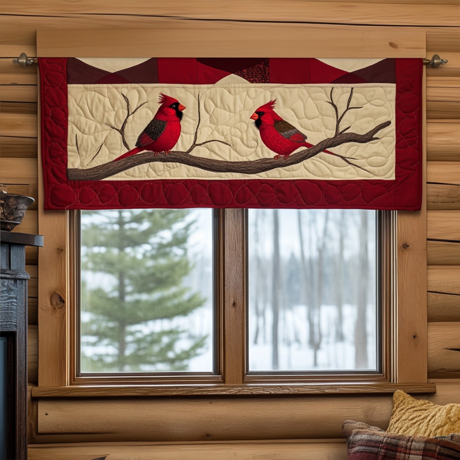 Angel in Red Quilted Valance Entryway Rug Ideas Red Cardinal Gifts For Mom