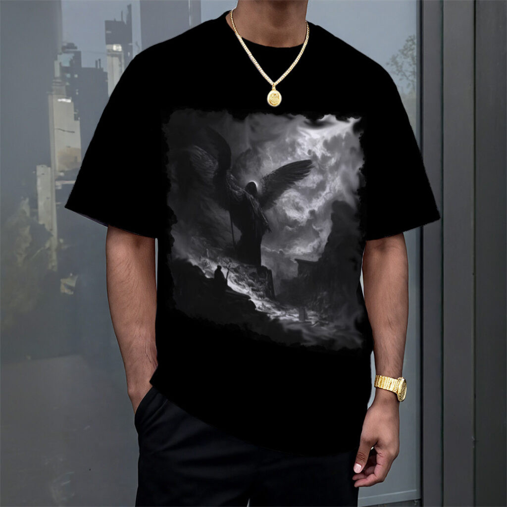 Angel Of Death Black T-Shirt Cool Christian Apparel Best Christmas Gifts For Brother