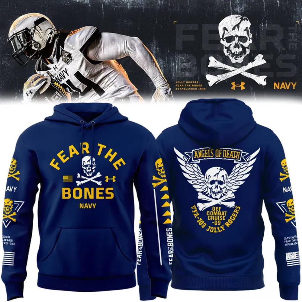 Angel Of Death Jolly Rogers Navy Midshipmen Hoodie Presents For Football Fans