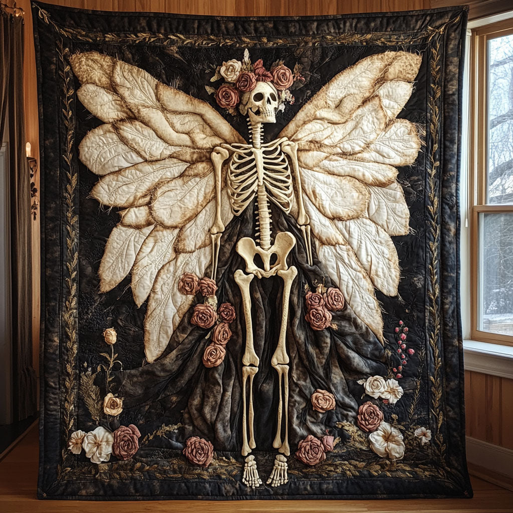 Angel Of Decay Quilt Blanket Spiritual Themed Gifts With Skull On Them