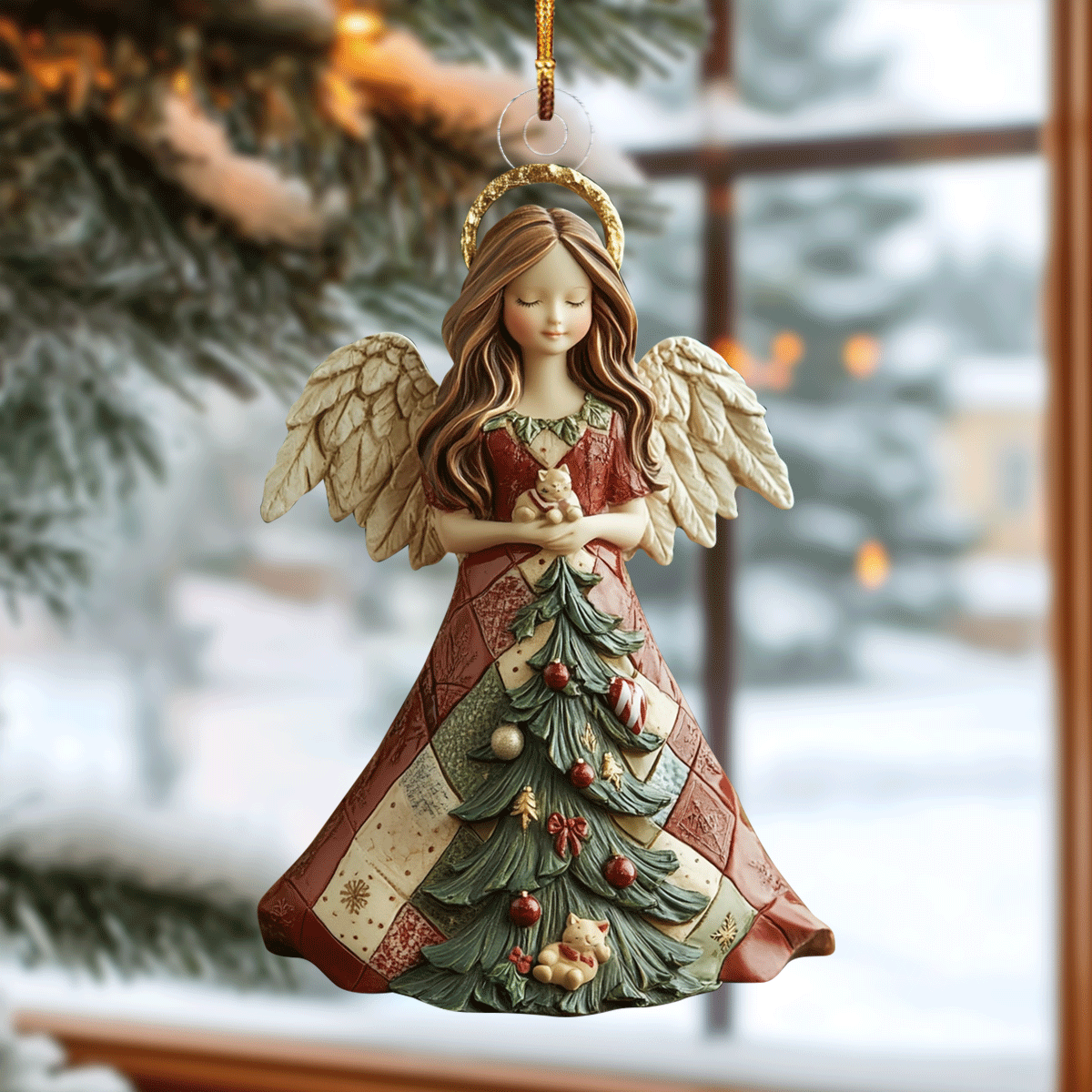 Angel Of Joy Mica Ornament