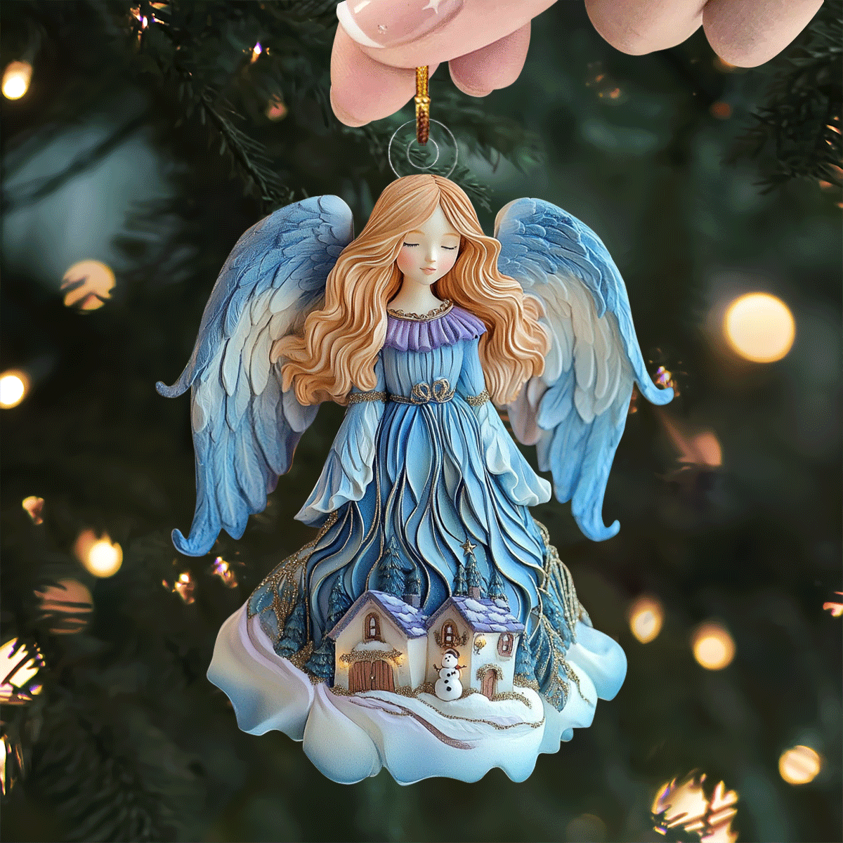Angel Of Peace Mica Ornament