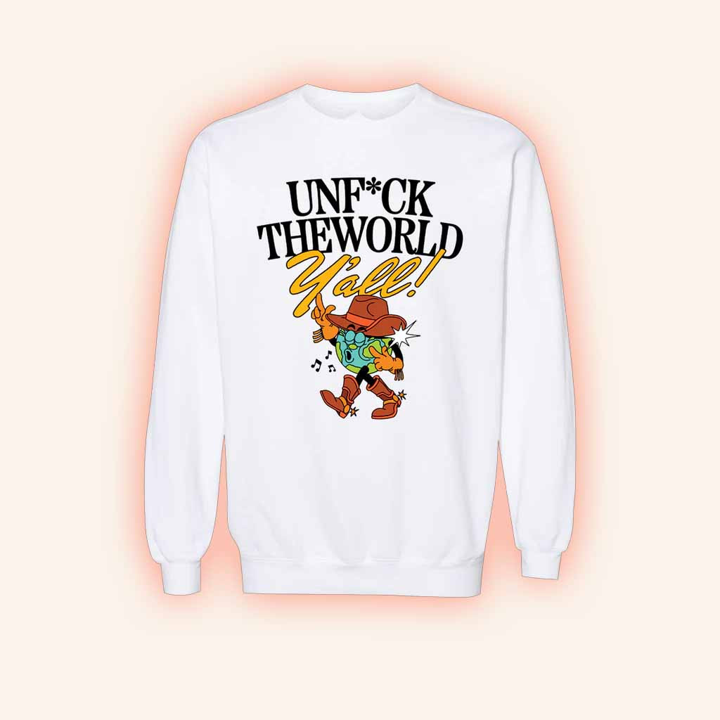 Angel Olsen Merch Unfcktheworld Y'all Sweatshirt Gifts For Friends Angel Olsen Merch Unfcktheworld Y'all Sweatshirt Gifts For Friends