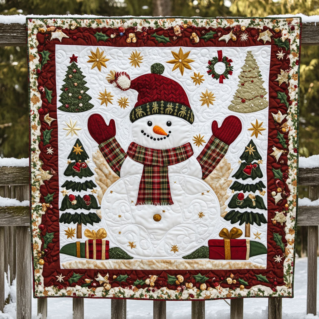 Angel Snowman Quilt Blanket Christmas Holiday Gift For Lovers