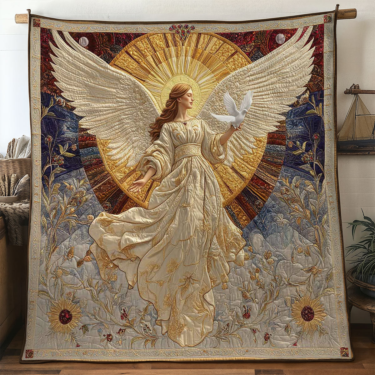 Angel Wings Quilted Blanket Winter Blanket Great Gifts For Brothers