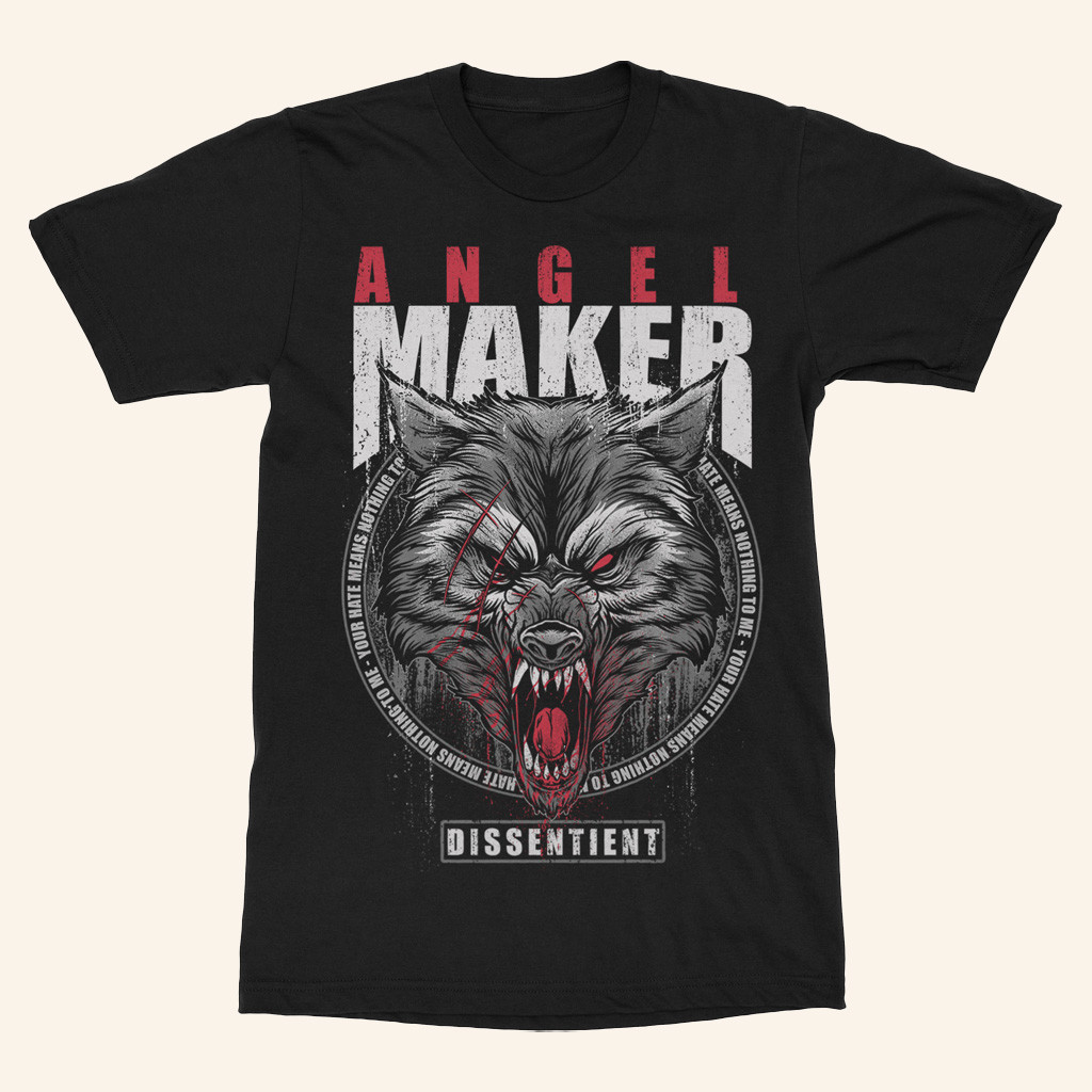 AngelMaker Merch Battle Wolf T-Shirt Christmas Gift Ideas For Him