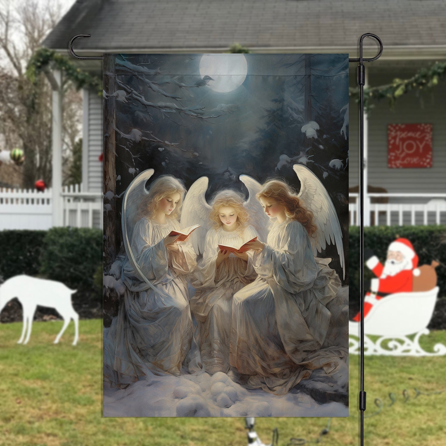 Angels Are Singing Christmas Flag Angel Themed Outdoor Decoration Christmas Gifts For Christian