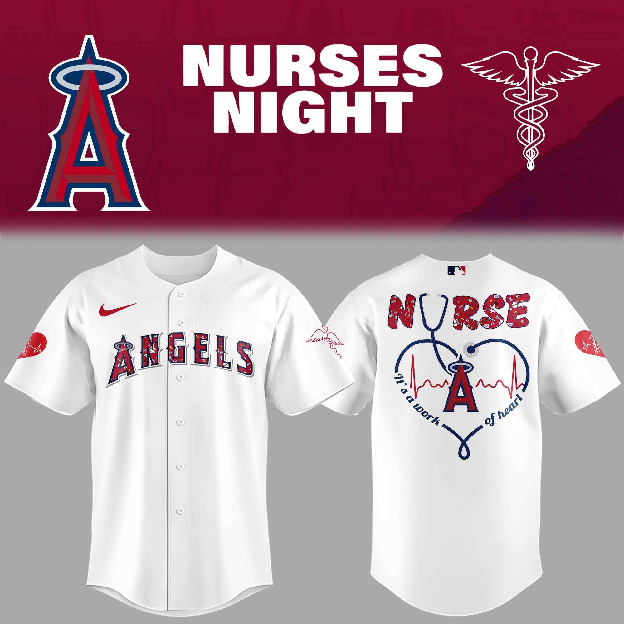 Angles Baseball Nurses Night Jersey Gifts For Baseball Players Gift For Baseball Lover