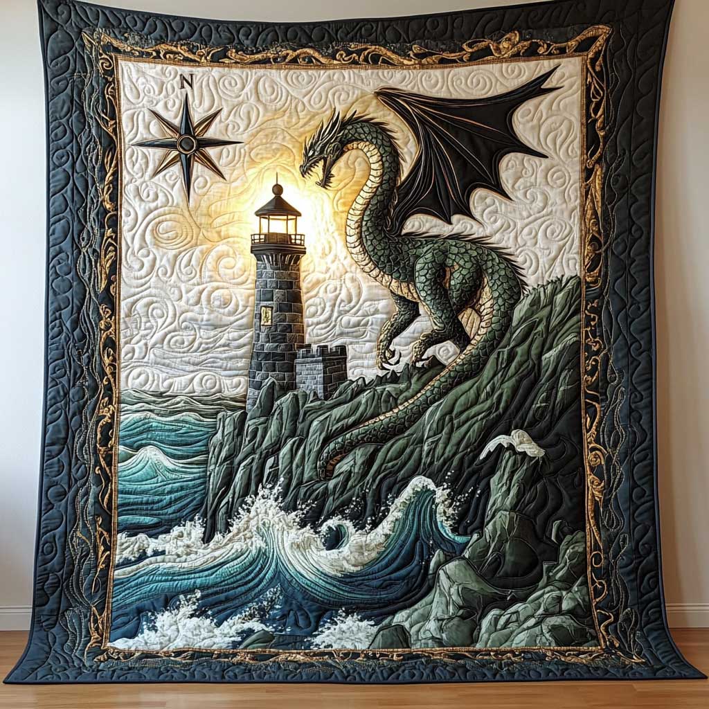 Angry Dragon Quilt Blanket Christmas Holiday Dragonfly Christmas Gifts