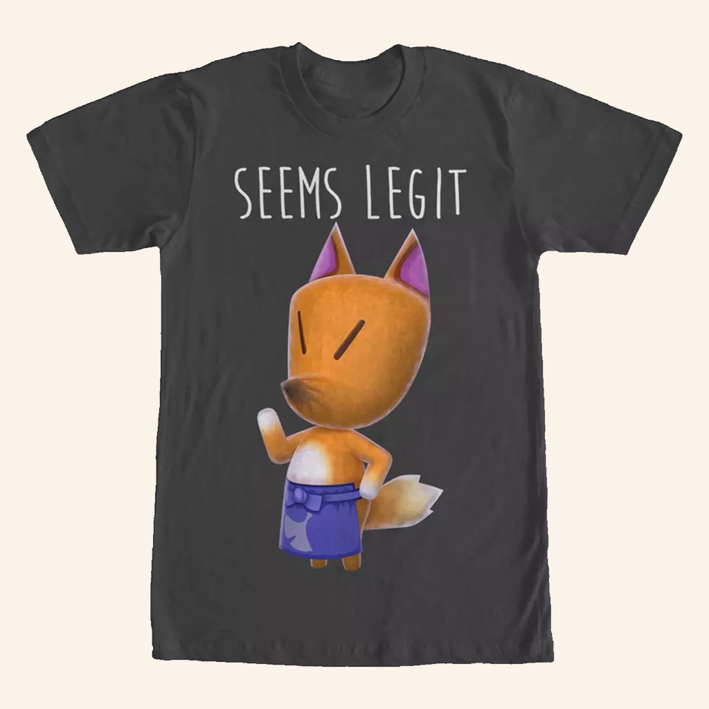 Animal Crossing Merch Nintendo Animal Crossing Redd The Fox Seems Legit T-Shirt Her Gifts