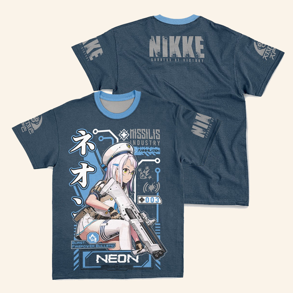 Anime Ape Merch Neon Nikke T-Shirt Unique Gifts For Anime Lovers