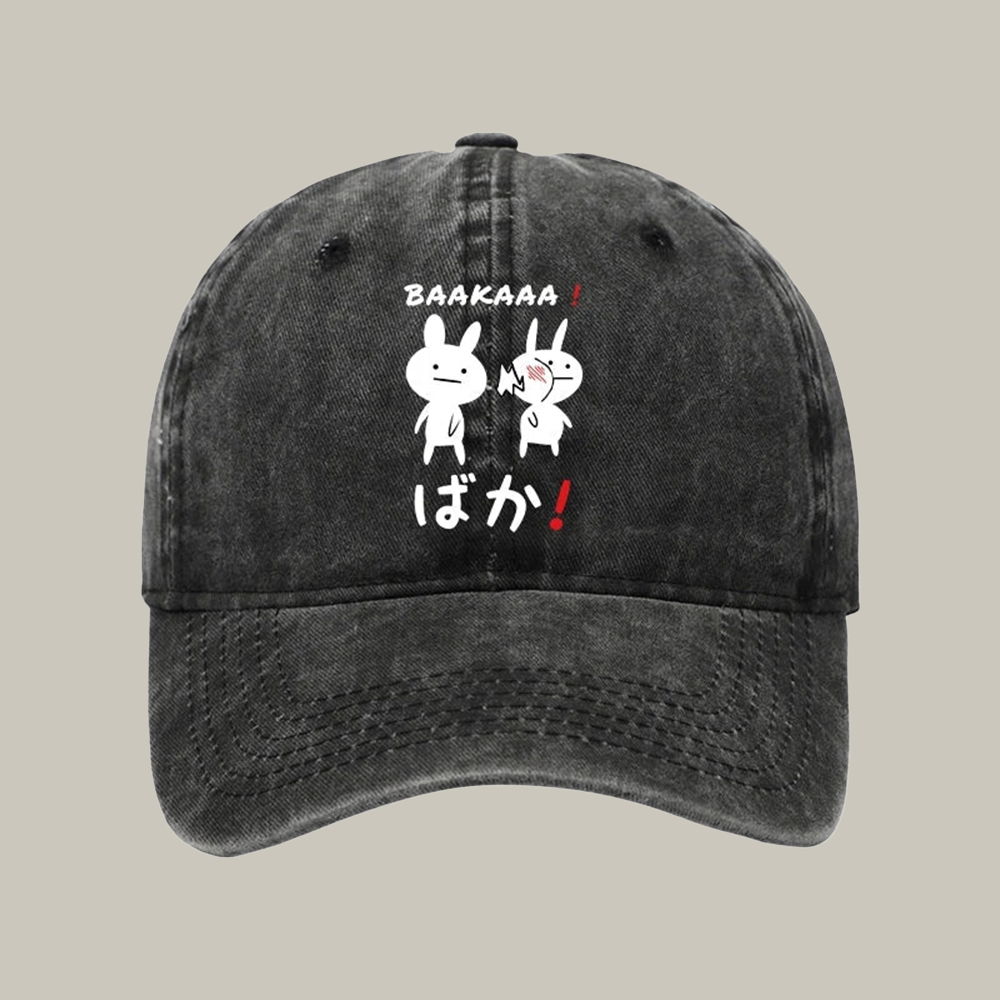 Anime Baka Manga Slap Washed Cap Humorous Baseball Caps Best Christmas Gifts For Mom