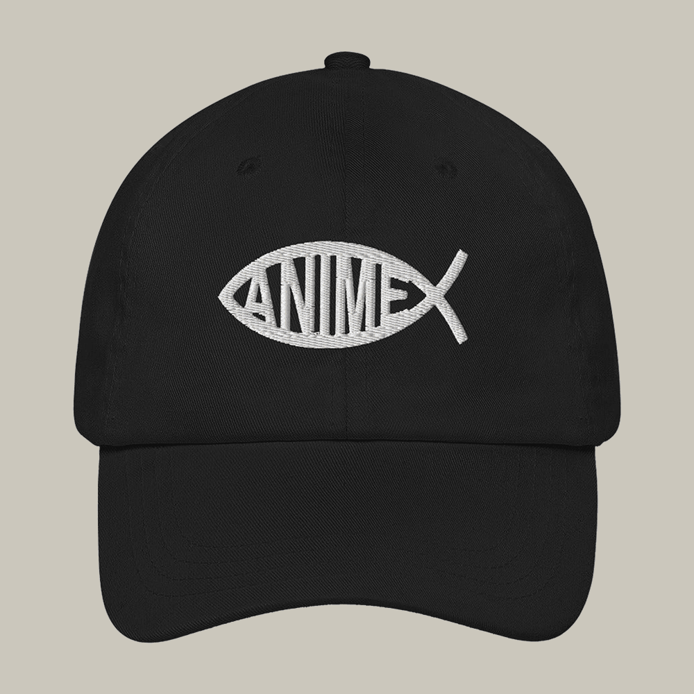 Anime Fish Dad Hat Christian Ichthus Jesus Fish Parody Baseball Cap Unique Gift For Friends
