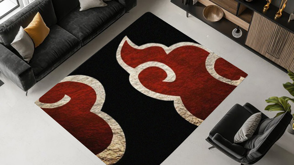 Anime Naruto Akatsuki Cloud Bloody Rug Anime Carpet Mat Decor Gifts For Fans
