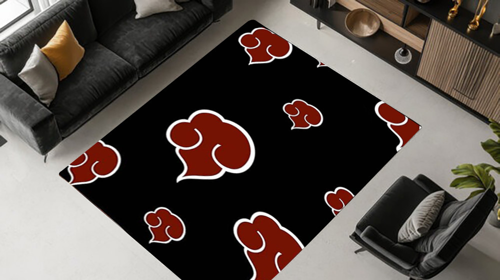 Anime Naruto Rug Akatsuki Carpet Mat For Fans Bedroom Decorative