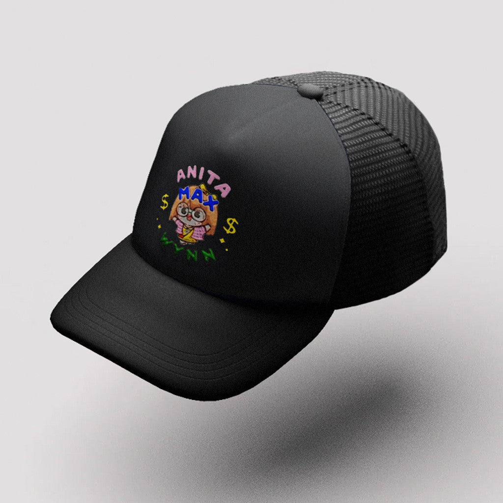 Anita Max Wynn Hat Drake Merch Embroidered Black Trucker Hat Gifts For Girlfriend Anita Max Wynn Hat Drake Merch Embroidered Black Trucker Hat Gifts For Girlfriend