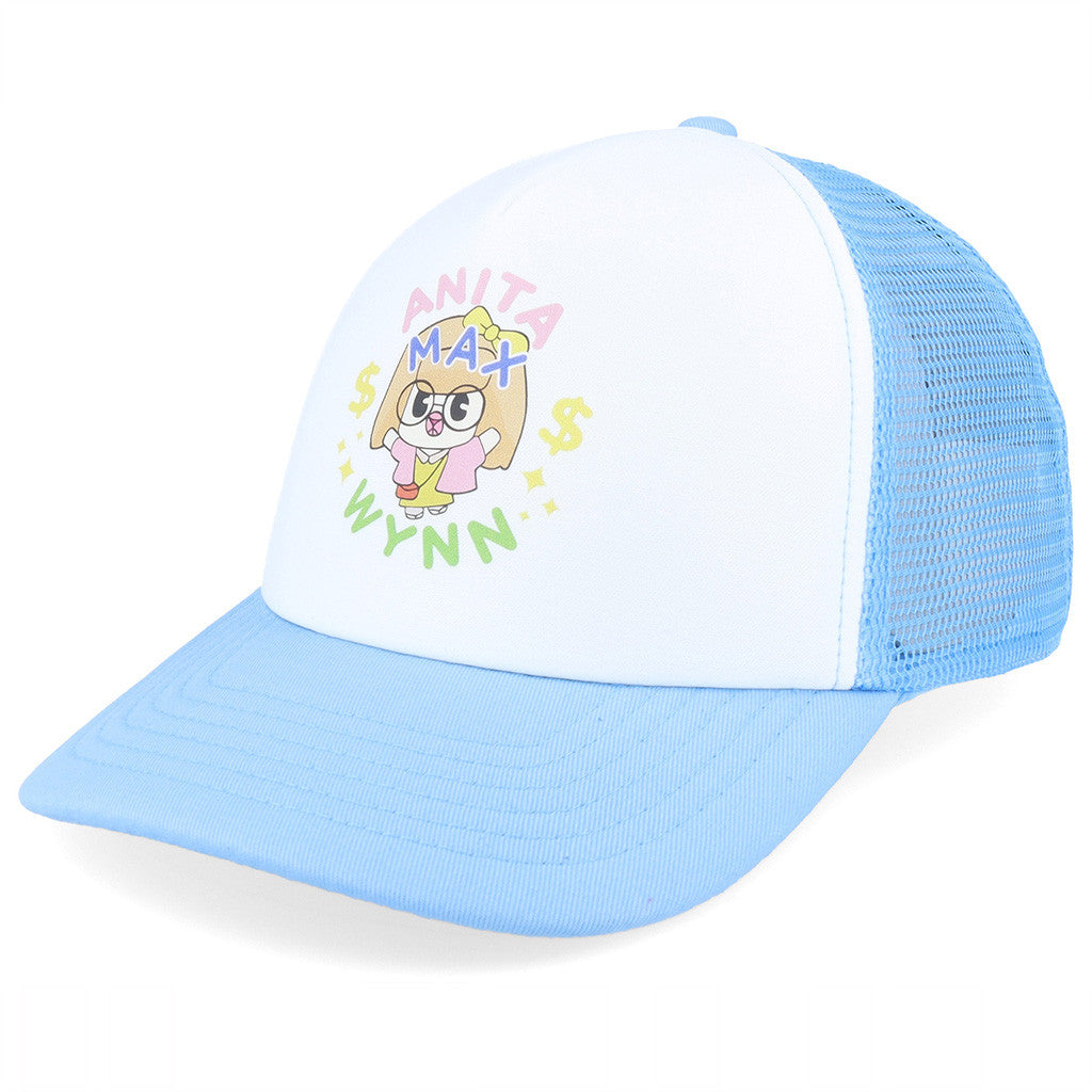 Anita Max Wynn Hat Drake Merch White And Light Blue Trucker Hat Cute Gifts For Friends Anita Max Wynn Hat Drake Merch White And Light Blue Trucker Hat Cute Gifts For Friends