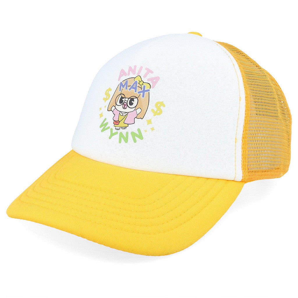 Anita Max Wynn Hat Drake Merch Yellow And White Trucker Hat Cute Gifts For Wife Anita Max Wynn Hat Drake Merch Yellow And White Trucker Hat Cute Gifts For Wife