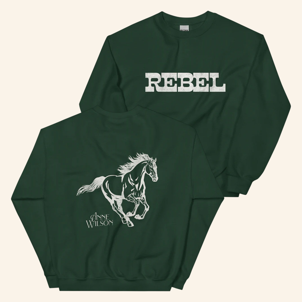 Anne Wilson Merch REBEL Crewneck Anne Wilson Sweatshirt Cool Gifts For Music Lovers