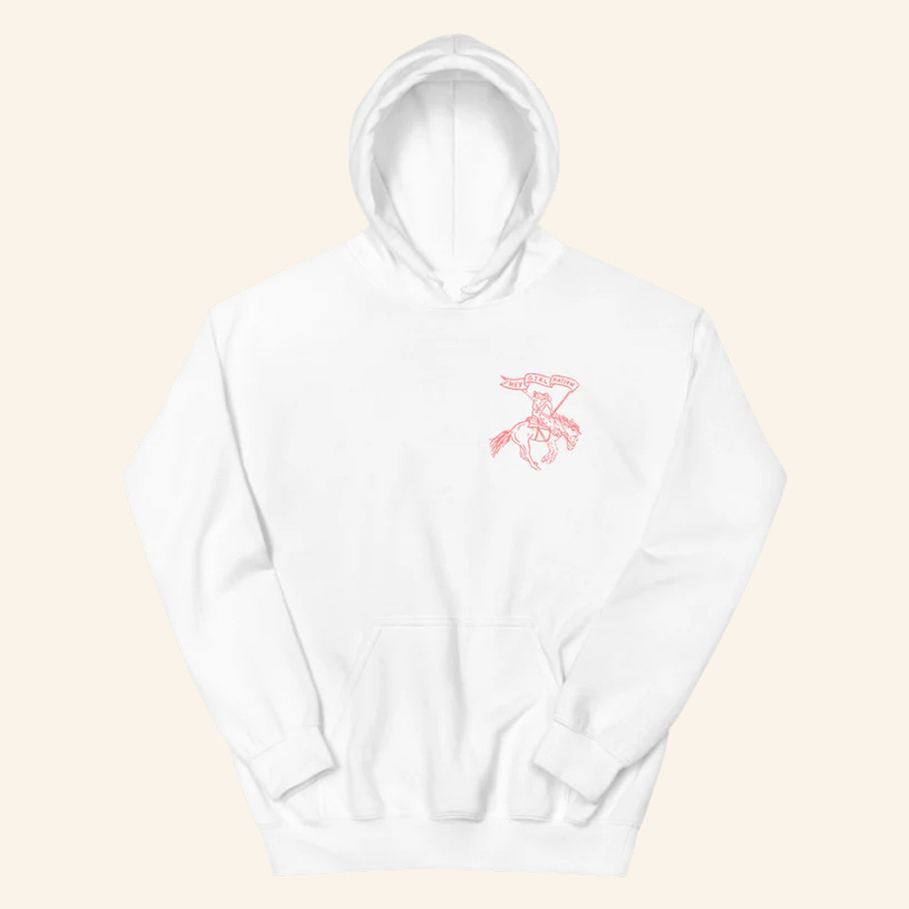 Anne Wilson Merch White And Pink Hey Girl Nation Hoodie Anne Wilson Hoodie Gift Ideas For Her