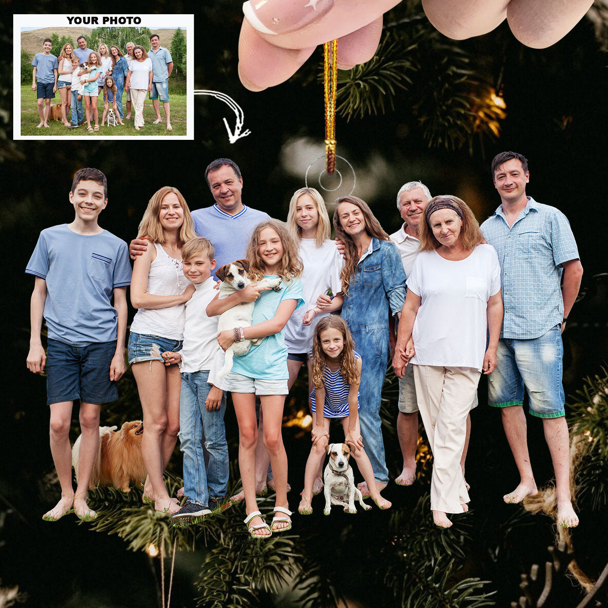 Annoyed For Generations Personalized Photo Mica Ornament Christmas Gift For Family Family