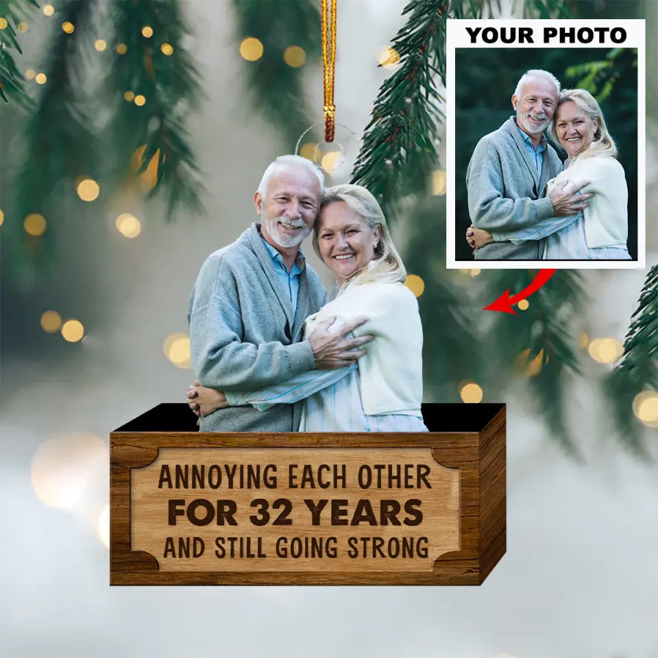 Annoying Each Other For Years Personalized Custom Photo Mica Ornament Christmas Gift