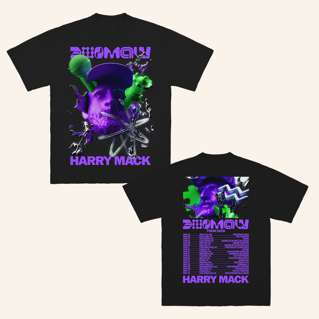 Anomaly Tour 2025 Black T-Shirt Harry Mack Merch Cool Gifts For Music Lovers Anomaly Tour 2025 Black T-Shirt Harry Mack Merch Cool Gifts For Music Lovers
