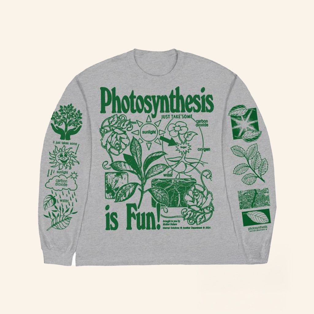 Another Department Merch Photosynthesis Ash Grey Long Sleeve Shirt Gifts For Him Another Department Merch Photosynthesis Ash Grey Long Sleeve Shirt Gifts For Him