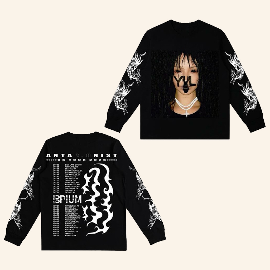 Antagonist 2 0 Merch Playboi Carti 1 1 US Tour 2025 Long Sleeve Shirt Christmas Gifts For Fans Antagonist 2 0 Merch Playboi Carti 1 1 US Tour 2025 Long Sleeve Shirt Christmas Gifts For Fans