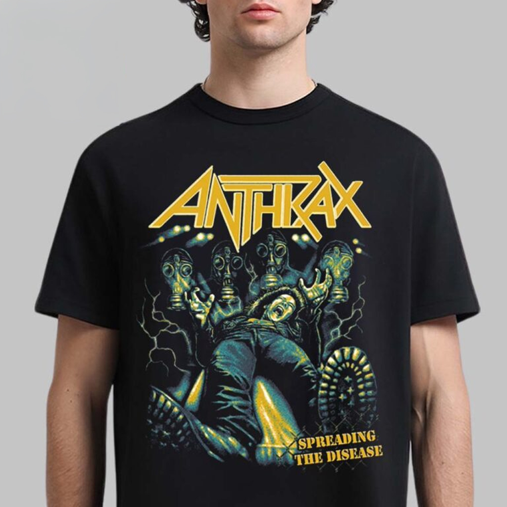 Anthrax Spreading The Disease 40th Anniversary Electric Fence T-Shirt Anthrax Merch