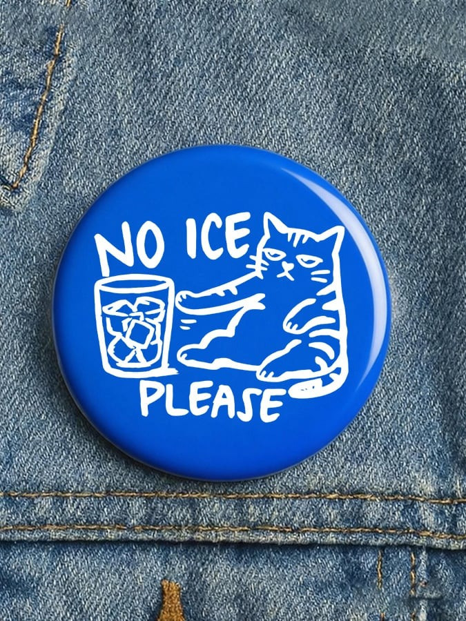 Anti ICE Cat Pinback Buttons Protest Political Activist Merch Best Gift For Supporters