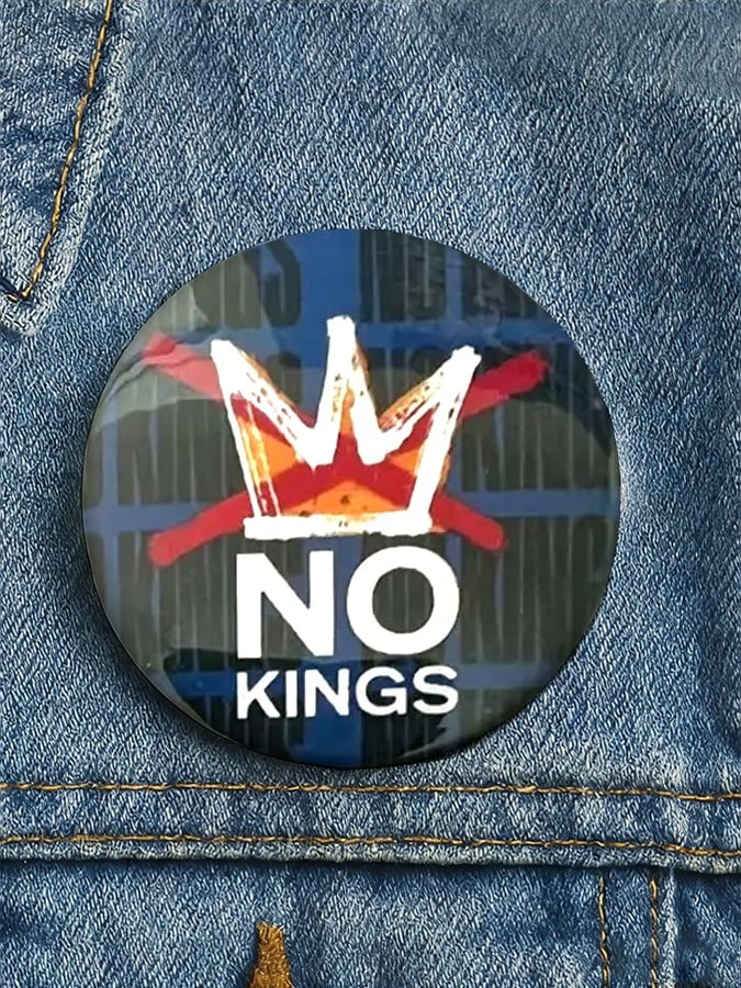 ANTI ICE No Kings Resist Pinback Buttons Political Protest Accessory Best Gift For Activists