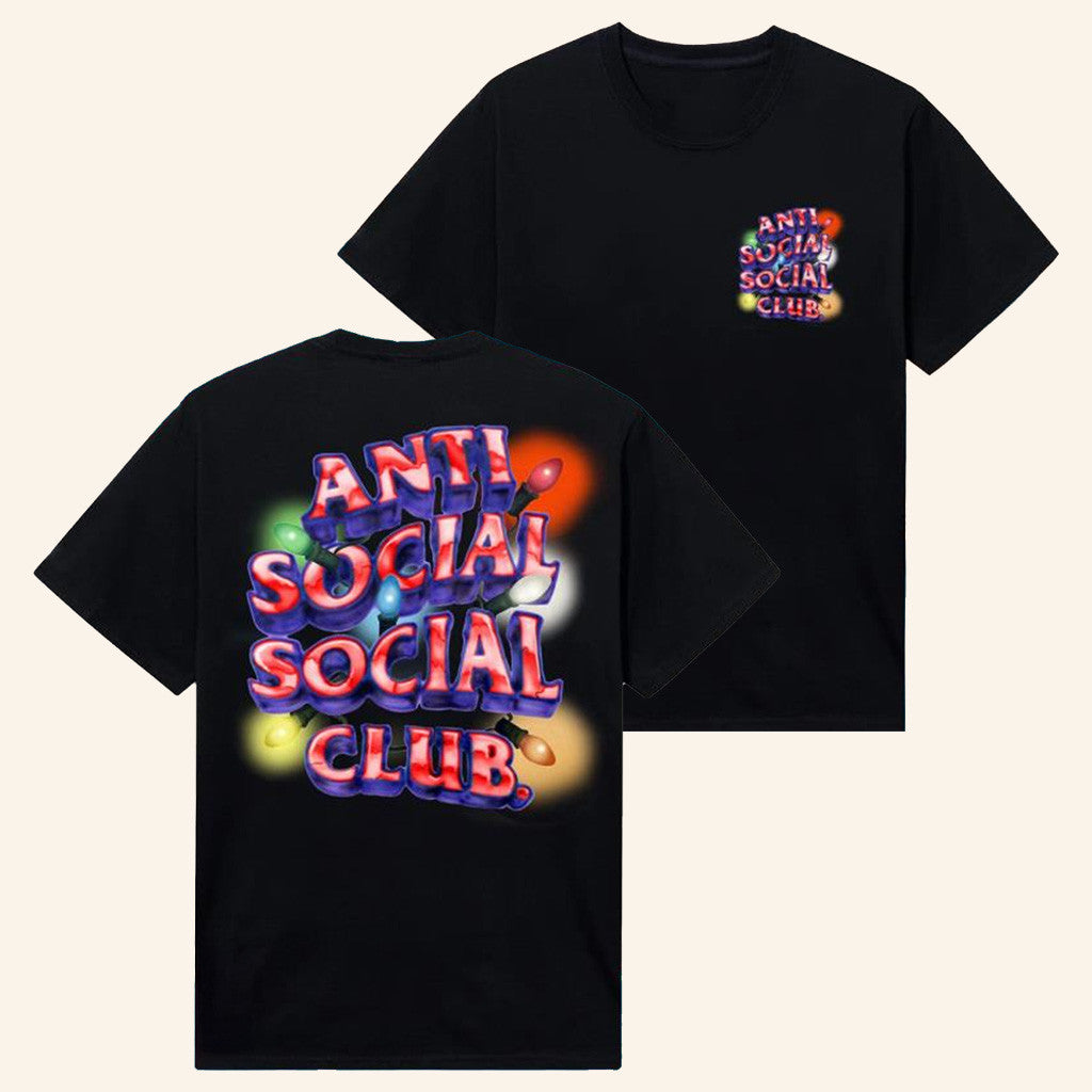 Anti Social Social Club Merch All Of The Lights Black T-Shirt Gifts For Him Anti Social Social Club Merch All Of The Lights Black T-Shirt Gifts For Him