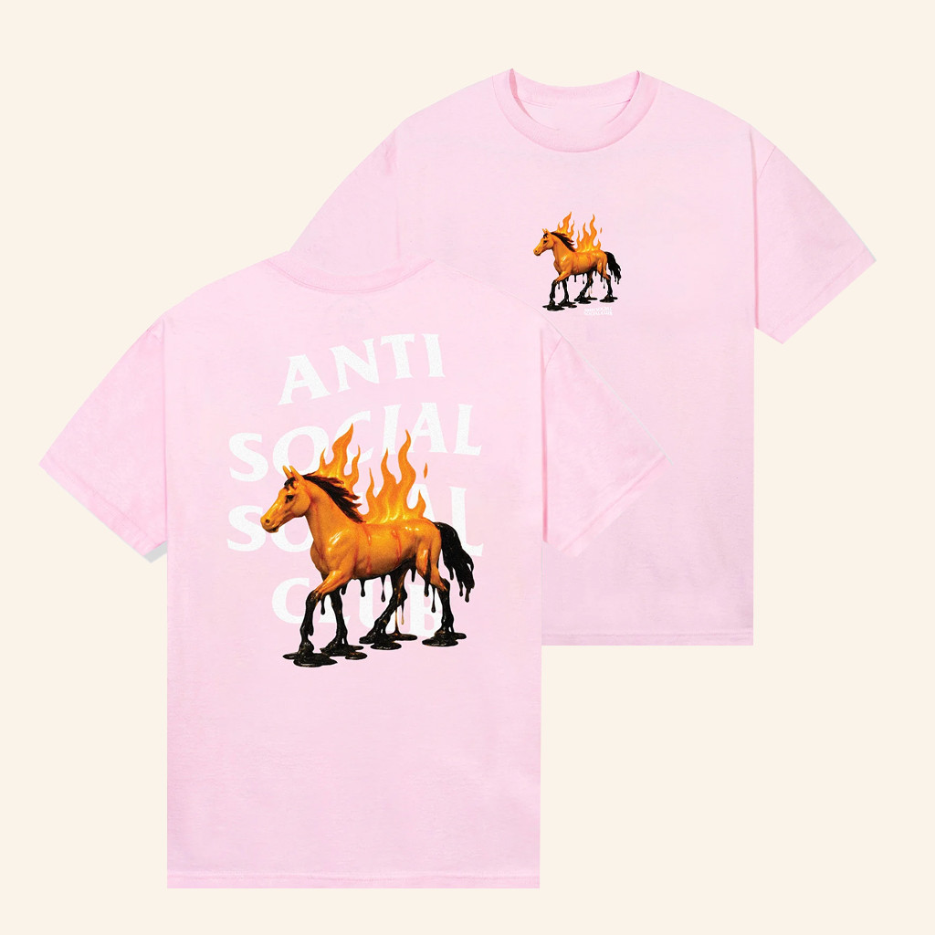Anti Social Social Club Merch ASSC 2026 CNY Flames Horse T-Shirt Gifts For Sister Anti Social Social Club Merch ASSC 2026 CNY Flames Horse T-Shirt Gifts For Sister