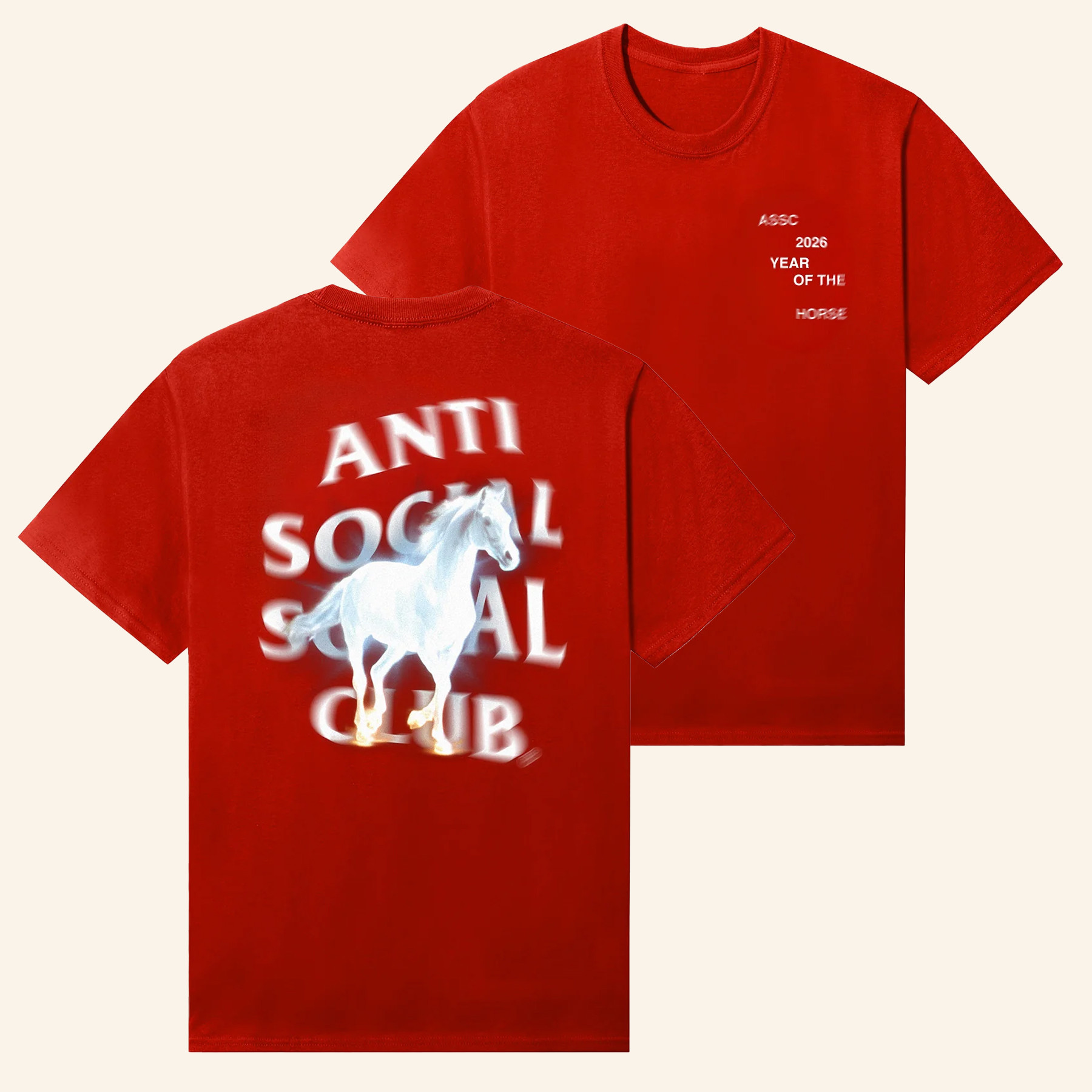 Anti Social Social Club Merch ASSC Glowing Horse T-Shirt Best Birthday Gift For Him