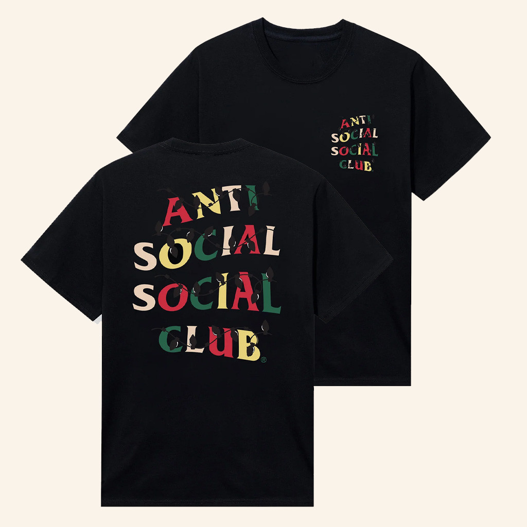 Anti Social Social Club Merch ASSC Silent Lights T-Shirt Christmas Ideas For Him
