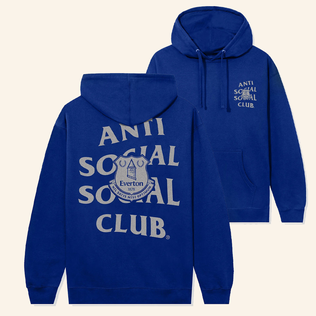 Anti Social Social Club Merch ASSC X Everton FC Blues Blue Hoodie Gifts For Besties