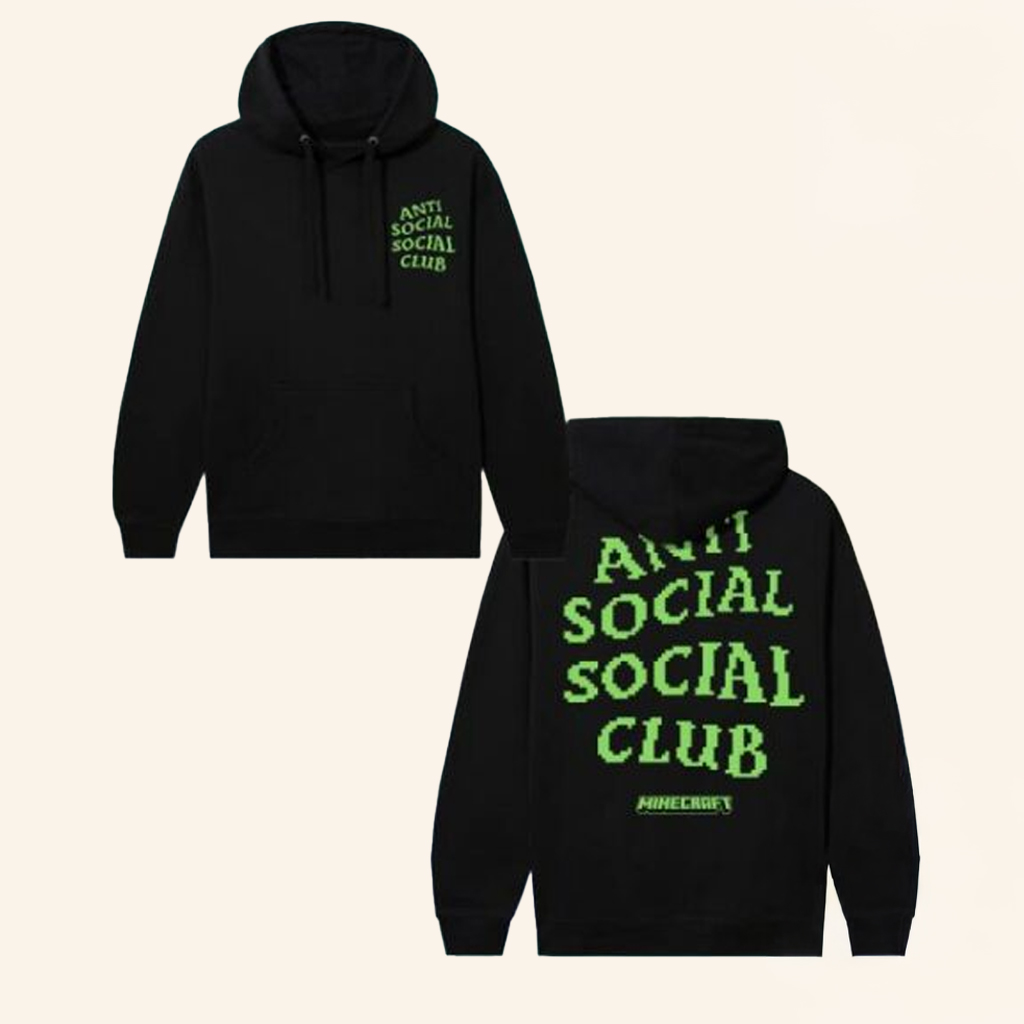 Anti Social Social Club Merch ASSC X Minecraft Pixel Logo Hoodie Dad Christmas Gifts Anti Social Social Club Merch ASSC X Minecraft Pixel Logo Hoodie Dad Christmas Gifts