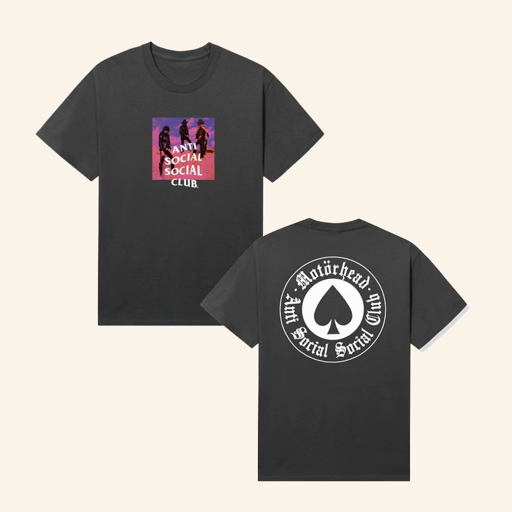 Anti Social Social Club Merch ASSC X Motorhead Aces Forever T-Shirt Gifts For Him Anti Social Social Club Merch ASSC X Motorhead Aces Forever T-Shirt Gifts For Him