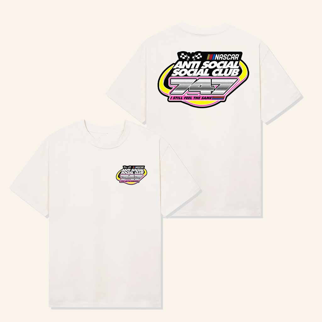 Anti Social Social Club Merch ASSC X Nascar 747 White T-Shirt Gifts For Husband Anti Social Social Club Merch ASSC X Nascar 747 White T-Shirt Gifts For Husband